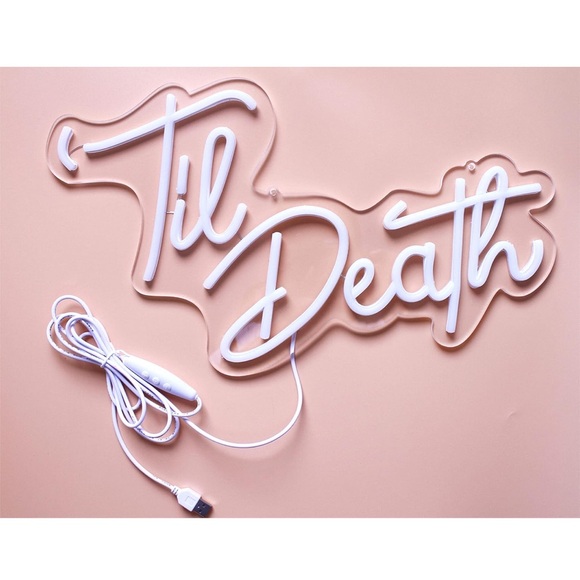 Til Death Neon Sign - Picture 2 of 3